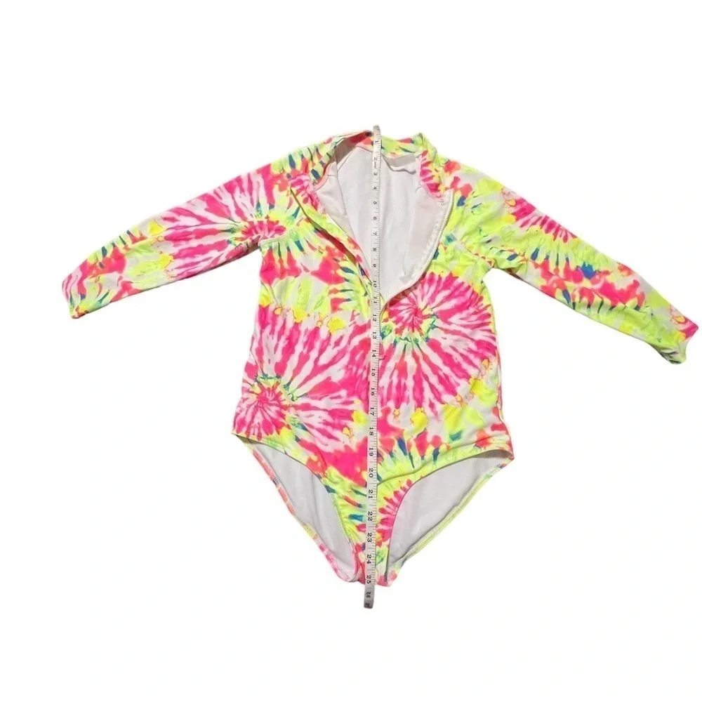 Limited Too Girls' Rash Guard –UPF 50+ One-piece Long Sleeve Swimsuit Size 14/16